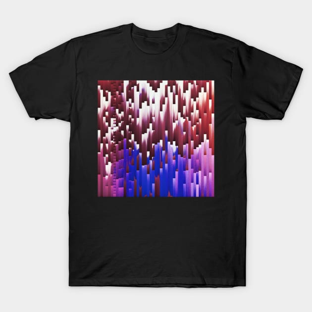 Skyline Glitch - Contemporary Exclusive Modern Design T-Shirt by DankFutura